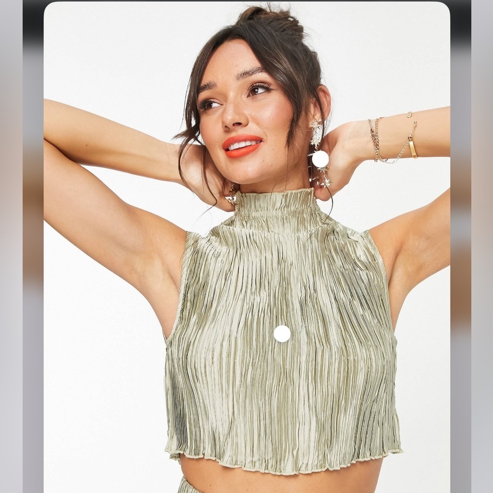 Crinkled ASOS crop top size 6